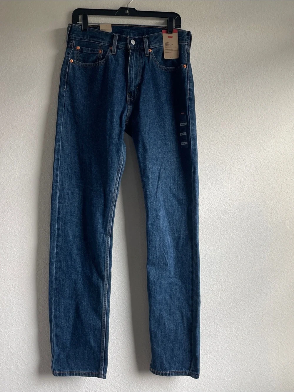 Levi's Men's 32x36 Straight Jeans Deep Blue Denim Work Wear Casual Preppy